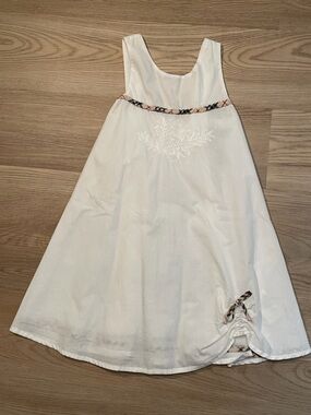 Burberry White Cotton Dress - Navy Label